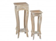 LPD Provence Weathered Oak Finish Pair Of Plant Stands Thumbnail