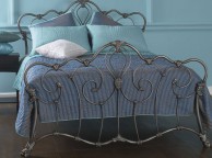 OBC Athalone 4ft 6 Double Silver Patina Metal Headboard Thumbnail