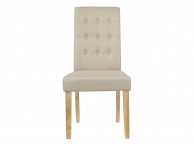 LPD Roma Pair Of Beige Fabric Dining Chairs Thumbnail