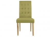 LPD Roma Pair Of Green Fabric Dining Chairs Thumbnail