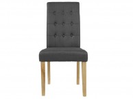 LPD Roma Pair Of Grey Fabric Dining Chairs Thumbnail
