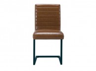 LPD Montana Pair Of Tan Faux Leather Dining Chairs Thumbnail