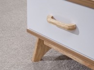 GFW Nordica 2 Drawer Coffee Table in Oak and White Thumbnail