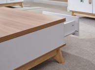 GFW Nordica 2 Drawer Coffee Table in Oak and White Thumbnail