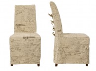 LPD Breton Pair Of Fabric Covered Dining Chairs Thumbnail