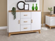 GFW Nordica Large Sideboard in Oak and White Thumbnail