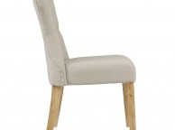 LPD Naples Pair Of Beige Fabric Dining Chairs Thumbnail