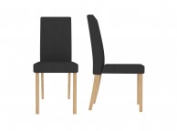LPD Anna Pair Of Grey Fabric Dining Chairs Thumbnail