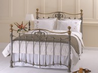 OBC Camolin 4ft 6 Double Silver Patina Metal Bed Frame Thumbnail