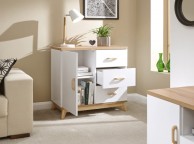 GFW Nordica Small Sideboard in Oak and White Thumbnail