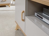 GFW Nordica Small TV Unit in Oak and Grey Thumbnail
