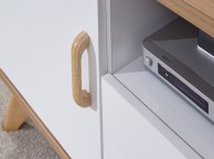 GFW Nordica Small TV Unit in Oak and White Thumbnail