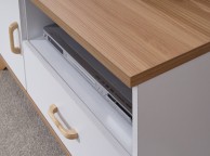 GFW Nordica Small TV Unit in Oak and White Thumbnail