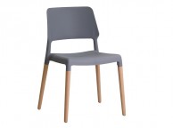 LPD Riva Pair Of Grey Dining Chairs Thumbnail