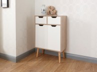 GFW Stockholm 2 Door 2 Drawer Cabinet in White Oak Effect Thumbnail