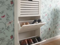 GFW Bergen Three Tier Shoe Cabinet in White Thumbnail