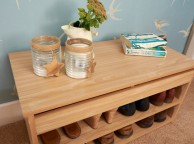 GFW Budget Shoe Cabinet in Oak Finish Thumbnail