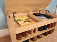 GFW Budget Shoe Cabinet in Oak Finish Thumbnail