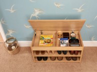 GFW Budget Shoe Cabinet in Oak Finish Thumbnail