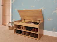 GFW Budget Shoe Cabinet in Oak Finish Thumbnail