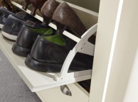 GFW Lancaster 2 Door 1 Drawer Shoe Cabinet in Cream Thumbnail