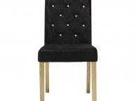LPD Oporto Medium Size Dining Table Set With 4 Paris Black Velvet Chairs Thumbnail