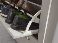 GFW Lancaster 2 Door 1 Drawer Shoe Cabinet in Grey Thumbnail