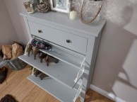 GFW Deluxe Two Tier Shoe Cabinet in Grey Thumbnail