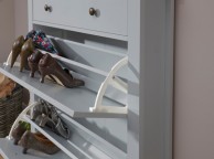 GFW Deluxe Two Tier Shoe Cabinet in Grey Thumbnail