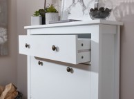 GFW Deluxe Two Tier Shoe Cabinet in White Thumbnail