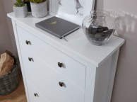 GFW Deluxe Two Tier Shoe Cabinet in White Thumbnail