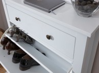 GFW Deluxe Two Tier Shoe Cabinet in White Thumbnail