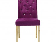 LPD Oporto Medium Size Dining Table Set With 4 Paris Purple Velvet Chairs Thumbnail