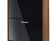 LPD Strand 2 Drawer Shoe Cabinet In Black Gloss Thumbnail