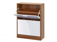 LPD Strand 2 Drawer Shoe Cabinet In White Gloss Thumbnail