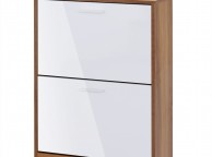 LPD Strand 2 Drawer Shoe Cabinet In White Gloss Thumbnail