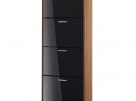 LPD Strand 4 Drawer Shoe Cabinet In Black Gloss Thumbnail
