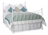 OBC Chatsworth 4ft6 Double White Metal Headboard Thumbnail
