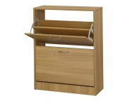 LPD Nova 2 Drawer Shoe Cabinet In An Oak Finish Thumbnail