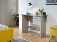 GFW Panama 2 Drawer Desk in Grey Thumbnail