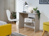 GFW Panama 2 Drawer Desk in Grey Thumbnail