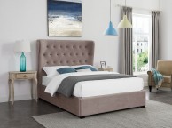 LPD Belgravia 4ft6 Double Cappuccino Fabric Ottoman Bed Frame Thumbnail