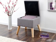 GFW Alexandra Storage Ottoman Small in Grey Thumbnail