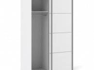 FTG Verona White Sliding Door Wardrobe (120cm 2 x Shelf) Thumbnail