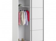 FTG Verona White Sliding Door Wardrobe (120cm 2 x Shelf) Thumbnail