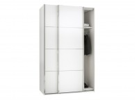 FTG Verona White Sliding Door Wardrobe (120cm 2 x Shelf) Thumbnail