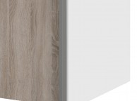 FTG Verona White And Truffle Oak Sliding Door Wardrobe (180cm 2 x Shelf) Thumbnail