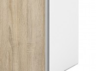 FTG Verona White And Oak Finish Sliding Door Wardrobe (180cm 2 x Shelf) Thumbnail