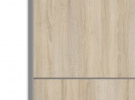 FTG Verona White And Oak Finish Sliding Door Wardrobe (120cm 5 x Shelf) Thumbnail