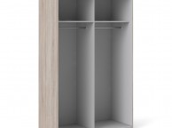 FTG Verona Truffle Oak Finish Sliding Door Wardrobe (120cm 2 x Shelf) Thumbnail